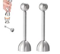 2 Pièces Toqueur Ouvre Oeuf à la Coque, Coupe Oeuf en Acier Inoxydable, Coupe Œuf Dur, Ouvre-Œuf à Mécanisme Vibrant, Outil de Cuisine Élégant pour Ouvrir Œufs durs et à la Coque, Facile à Utiliser