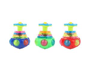 2 pièces toupies LED Jouets de pâques illuminent Les Jouets de Rotation de Musique pour Les Enfant 1 à 3 Ans, Couleur aléatoire allument Le Jouet de fileuse de Musique pour Le Cadeau danniversaire
