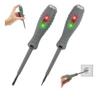 2 Pièces Tournevis Testeur De Tension 2en-1,Tournevis Magnétique Fort À Couple Élevé,Détecteur D'électricité,Tournevis Électrique à Induction,Stylo De Test Électrique Réactif,pour La Détection
