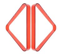 2 pièces Triangle de Billard Rouge PC 27,2x27,2x3cm pour table | Bords Arrondis, Surface Lisse, Finition Simple et Classique, pour Débutants, Hôtes, Bar ou Pub