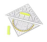 2 Pièces Triangle de Géométrie, Équerre Géométrique avec Poignée Triangles de Géométrie Transparent Triangle de Géométrique en Plastique pour Les Étudiants Bureau Designer Peintur