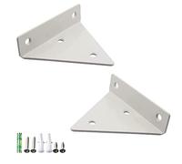 2 Pièces Triangle Équerre Étagère,Support Étagère Mural en Métal,Supports Tablette Flottante,Support Invisible Etagere,Equerre Etagere Murale,Pour Déco Salon Cuisine Chambre Salle de Bain (Blanc)