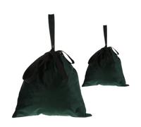 2 Pièces Trousse de Maquillage de Voyage à Cordon, Polyester Vert | Pochette Opaque Multiusage, Protège la Confidentialité, Format Pratique pour Voyage et Déplacement Professionnel