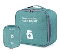 2 Pièces Trousse de Secours Vide,Trousse de Premiers Secours Portable, Trousse Pharmacie Voyage Étanche Sac de Médecine Portable d'urgence de Grande Capacité pour Activités de Plein Air, Voyages(Vert)