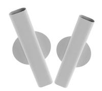 2 Pièces Tube de Fleur Murale Décoratif Blanc en Fer pour Bouquets