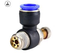 2 pièces Tube régulateur de vitesse de débit d'air tuyau raccord pneumatique régulateur vanne rapide fiable matériau Premium Air SL12-01 SL12-02 SL12-03 SL12-04 (SL12-03)
