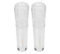 2 Pièces Tube Vide de Gloss à Lèvres 3ml en Plastique | Format Compact pour Voyage, Design Élégant, Flacon Rechargeable, Usage Maquillage Quotidien et Rangement Facile