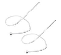 2 pièces Tuyau de robinet Tuyau d'arrivée d'eau chaude et froide Acier inoxydable Radiateurs Raccordement de la douche Acier inoxydable Douche