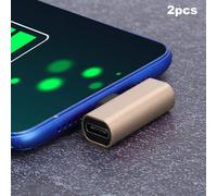 2 PIECES Type-C USB-C Splitter Audio Charger,Dual USB C Headphone Charger Adapter Type C Splitter for Charging Type-c 1 To 2 Adapter (Gold)