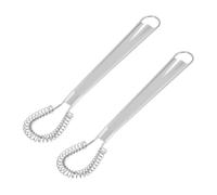 2 Pièces Œufs Manuel en Acier Inoxydable Ressort Flexible | Conception Perforée, Surface Polie sans Bavures, Rangement Compact pour Chocolat Fondu, Sauces, Cafés et Hôtels