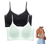 2 Pièces Ultra-Thin Ice Silk Lifting Bra, Soutien-Gorge sans Couture Ultra-Fin en Soie Glacée, Soutien-Gorge de Sport en Soie Fine pour Femmes avec Coussin Amovible pour Respirant,2PC