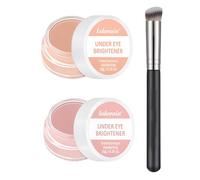 2 Pièces Under Eye Brightener Anti-cernes + Pinceau Anti-cernes,Correcteur Sous Les Yeux, Eye Brightener, Anti-Cernes, Soins des yeux,Conceal & Brighten Dark Circles, Facile à appliquer