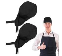 2 Pièces Unisex Calot de Cuisine Toque de Cuisinier Toque Cuisinier Toque Cuisinier Toque Pizzaiolo Toque Chef Toque De Chef Papier,Toque de Chef Cuisinier, Bandana Chef Ajustable Chapeau