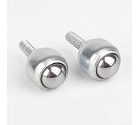 2 pièces Unité de roulement à billes de transfert de type boulon en acier au carbone Rouleau de convoyeur de table pour système de transmission, système d'alimentation (CY-25D, filetage mâle M8)