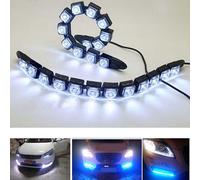 2 PièCes Universel 12 Led S Drl Flexible Voiture Feux Diurnes Conduite LumièRe Du Jour Antibrouillard