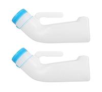 2 Pièces Urinoir Masculin Lumineux 1000ml en PE, Bouteille Graduée | Mesure Intégrée, Surface Lisse, Usage au Lit, Camping et Déplacements Routiers, pour Adultes