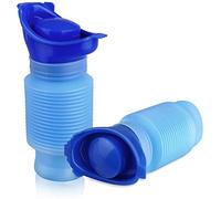 2 pièces Urinoir portable d'urgence Urinoirs rétractables hommes et femelles Bouteille d'urine adulte Pot de voyage pour urgences en voiture Petit pot à urine toilettes pour camping randonnée.