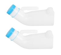 2 Pièces Urinoir Portable pour Hommes 1000ml en Pe Couvercle | Blanc, Usage Camping et Extérieur, Facile à Nettoyer, à Transporter Ranger