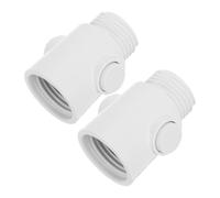 2 Pièces Vanne D'arrêt Bouton, Contrôle Débit G1/2, ABS | Pommeau et Flexible, Usage Motorhome et Rv, Économie D'eau, Blanc, Maintien Pression Forte