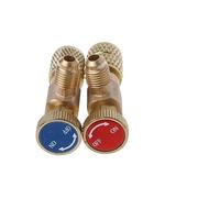 2 pièces vanne de charge de réfrigérant R410A R22 1/4 "adaptateur de sécurité contrôle de débit vanne à bille climatisation coupleur rapide