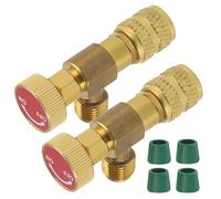 2 Pièces Vanne de Sécurité pour Climatisation en Laiton, Interface | Connexion Sécurisée, Évite Surcharge et Sous-charge, Installation Facile, pour Entretien Système R410
