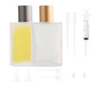 2 Pièces Vaporisateur Parfum Rechargeable 100ml - Flacon Portable Vide Avec Entonnoirs - Réutilisable en Verre pour Voyage et Cosmétiques