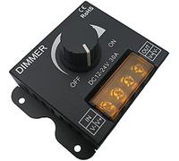 2 pièces Variateur LED PWM 12V/24V DC 30A avec Interrupteur Marche/Arrêt et Boîtier Métallique pour Bandes Lumineuses Monochromes 5050, 3528, 5630 - Contrôle de Luminosité Précis