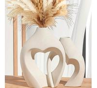 2 pièces Vase de série de couple créatif pour la décoration de la maison, combinaison de grande et moyenne taille, ornement de table d'intérieur, convient pour la décoration intérieure, peut être util