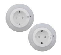 2 Pièces Veilleuse LED avec Prise et Capteur Crépusculaire, Veilleuse Enfants LED à intensité réglable sur 3 niveaux, pour couloirs, escaliers, chambres à coucher et chambres d'enfants
