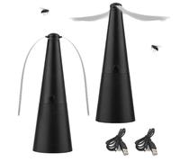 2 Pièces Ventilateur Anti Mouche, Mouches Et Moustiques Repoussent Les Ventilateurs, Electrique Chasse Mouche De Table, Chargement USB Ultra Silencieux Portable, pour Maison Dîner, Pique-Nique