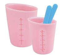 2 Pièces Verre Doseur Silicone, 250/500 ML Tasse à Mesurer en Silicone pour Résine Epoxy avec échelle Transparente Tasse Gobelet Doseur Silicone avec Barreau D'agitation en Silicone