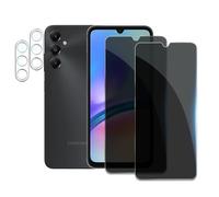 2 Pièces Verre Trempé Anti-Espion pour Samsung Galaxy A05S avec 2 Pièces Caméra Arrière Protecteur, Protecteur D'écran de Confidentialité, 9H Dureté Film Protecteur Vitre, Anti-rayures