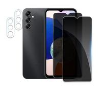 2 Pièces Verre Trempé Anti-Espion pour Samsung Galaxy A14 avec 2 Pièces Caméra Arrière Protecteur, Protecteur D'écran de Confidentialité, 9H Dureté Film Protecteur Vitre, Anti-rayures