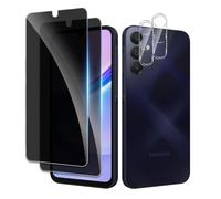 2 Pièces Verre Trempé Anti-Espion pour Samsung Galaxy A15 avec 2 Pièces Caméra Arrière Protecteur, Protecteur D'écran de Confidentialité, 9H Dureté Film Protecteur Vitre, Anti-rayures