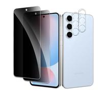 2 Pièces Verre Trempé Anti-Espion pour Samsung Galaxy S24FE avec 2 Pièces Caméra Arrière Protecteur, Protecteur D'écran de Confidentialité, 9H Dureté Film Protecteur Vitre, Anti-rayures