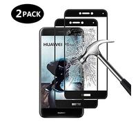 [2 pièces] Verre Trempé Huawei P8 Lite 2017, FoxSay Film Protection en Verre Trempé - 3D Couverture Complète ,Ultra Résistant Dureté 9H, Anti Rayures - Pour Huawei P8 Lite 2017