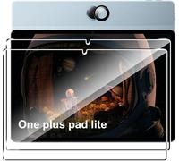 2 Pièces Verre Trempé Pour Oneplus Pad Lite 11 Pouce,1 Pièces Individuels Métal Anneau De Lentille,Protection Objectif En Verre Trempé 9h[Sans Bulles D'air]
