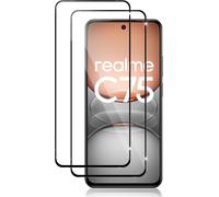 2 Pièces Verre Trempé Pour Realme C75 4g/Realme C71/Realme 14x, Film De Protection Écran Ultra Hd Dureté 9h, Anti Rayures, Sans Bulles, 2.5d Vitre Protecteur-Noir
