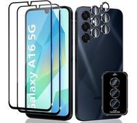 2 Pièces Verre Trempé Pour Samsung Galaxy A16 5g&4g. 2 Pièces Caméra Arrière Protecteur. Dureté 9h. Double Protection Metal + Caméra Verre Trempé. Protection D'écran Anti-Rayures