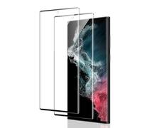 [2 Pièces] Verre Trempé Pour Samsung Galaxy S22 Ultra 5G Pouces, Film en Protection Écran, Dureté 9H Film Protecteur Vitre, Anti-rayures, Sans Bulles, Anti-empreintes, 3D Incurvé Couverture Complète