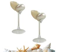 2 pièces verres à vin en coquille de conque, tasse à vin de mariage, verres à vin en coquillage, gobelet à Martini cocktail, pour la fête d'anniversaire de mariage de la Saint-Valentin 01