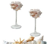 2 pièces verres à vin en coquille de conque, tasse à vin de mariage, verres à vin en coquillage, gobelet à Martini cocktail, pour la fête d'anniversaire de mariage de la Saint-Valentin 02