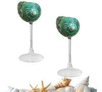 2 pièces verres à vin en coquille de conque, tasse à vin de mariage, verres à vin en coquillage, gobelet à Martini cocktail, pour la fête d'anniversaire de mariage de la Saint-Valentin 04
