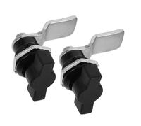 2 Pièces Verrou à Came à Poignée en T pour Coffret et Tiroir, Noir | ABS et Alliage de Zinc, Fonctionnement Fluide, Protection Sûre, Prise Ergonomique, Résistant aux Intempéries