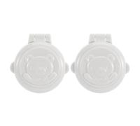 2 Pièces Verrou de Sécurité Bouton ABS Blanc pour Lave-linge | Protection Anti-appui Accidentel, Usage en Milieu Humide ou Poussiéreux, Design Cartoon, Facile à Poser