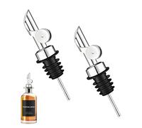 2 Pièces Verseur D'huile D'olive Argentés Bec Distributeur D'huile Acier Inoxydable Bec De Huile D Olive Pour Bouteille D'Huile, Alcool