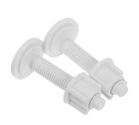 2 Pièces Vis Abattant Wc en Plastique, Kit de Fixation | Boulons D’expansion, Écrous et Joints en Pp, Montage Inférieur sans Outil, pour Entretien Sanitaire, Blanc