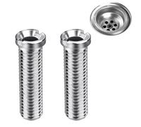 2 Pièces Vis Creuse Acier Inoxydable, M12×45mm Vis De Panier d'Évier, Accessoires pour Évier de Cuisine, Vis pour Bonde de Cuisine, Panier Tamis, pour Évier, Bouchon Evier Cuisine (Argent)