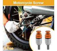 2 Pièces Vis Universelle Pour Moto M4X0.7 - Valve De Purge D'Air De Fourche De Moto Tout-Terrain Motocross - Métal Orange