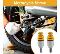 2 Pièces Vis Universelles Pour Moto M4X0.7 - Valve De Purge D'Air De Fourche De Moto Tout-Terrain Motocross - Métal Ton Or